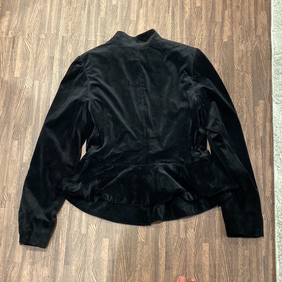 Woman’s velvet peplum jacket. SZ M - Picture 2 of 4